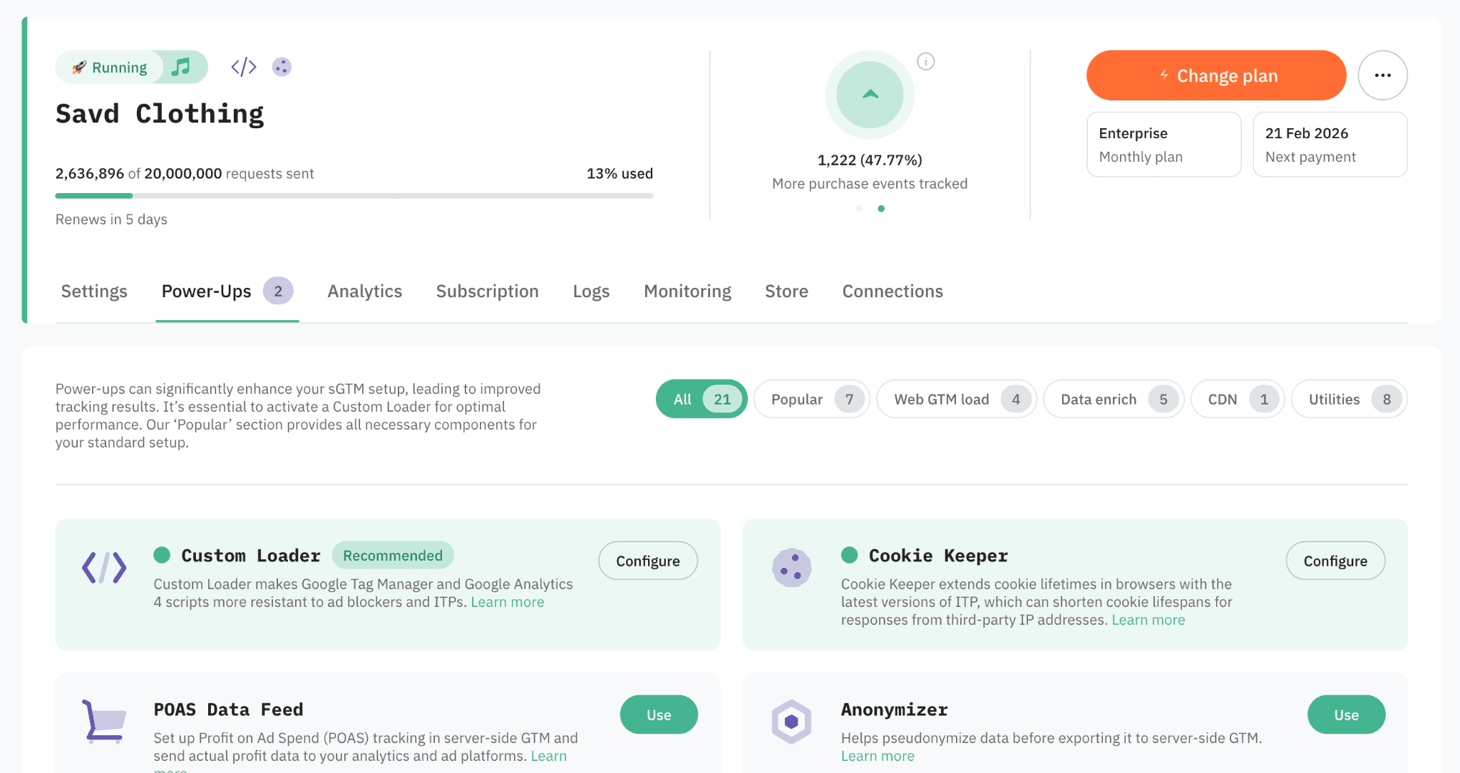 Server-side and ecommerce setup